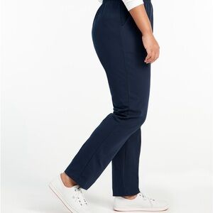 L. L. Bean black Perfect Fit pants women medium long pockets Elastic waist